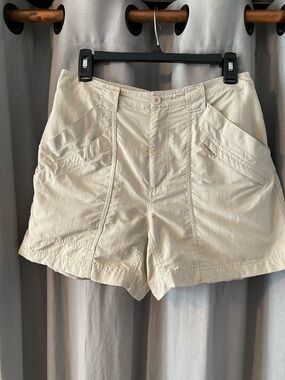 Royal Robbins Light Khaki Quick-Dry Cargo Shorts, Women’s Size 8
